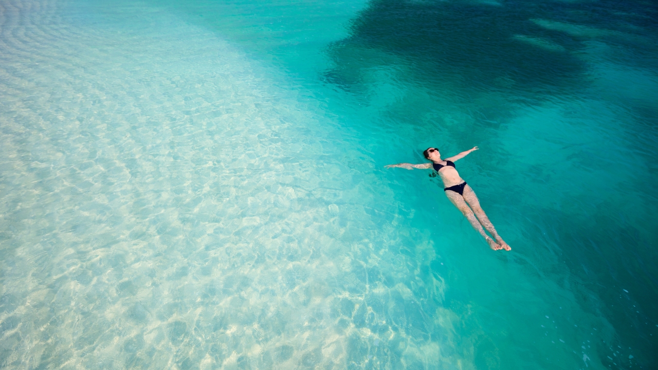 Swimming at La Paz Bay