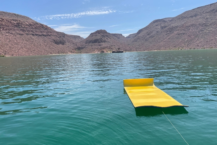 Water mat off the boat